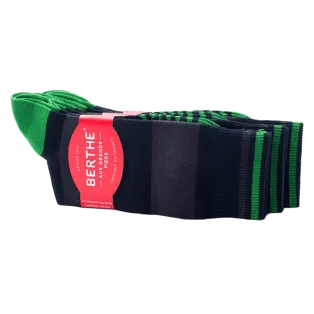 BERTHE M Socks Scotch Cotton Vert - Luksusowe skarpety