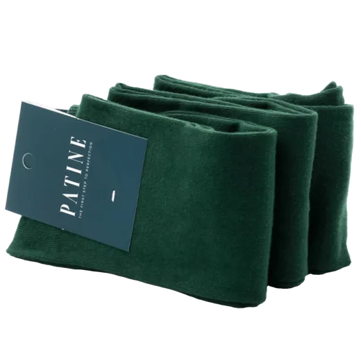 ciemnozielone skarpety męskie gładkie bawełniane idealne do butów eleganckich 