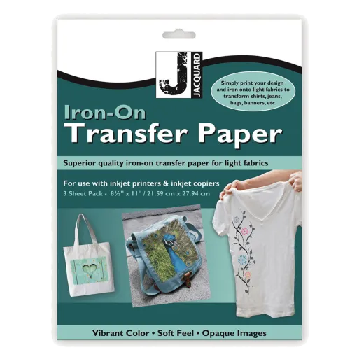 Papier transferowy dzięki któremu wykonasz grafikę za pomocą żelazka na koszulkach, bluzach, torbach, tekstylnych akcesoriach, płótnie malarskim lub kołdrach i banerach