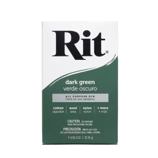 RIT DYE All-Purpose Powder Dye 1.125oz DARK GREEN / CIEMNOZIELONY uniwersalny barwnik w proszku do tkanin i innych powierzchni