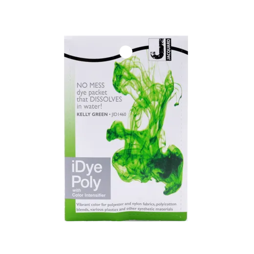 JACQUARD iDye Poly 0.49oz #1460 KELLY GREEN / ZIELONY barwnik do poliestru, nylonu, tkanin syntetycznych i tworzyw sztucznych