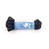 Wytrzymałe wzmacniane czarno niebieskie sznurowadła do butów trekkingowych wzmacniane