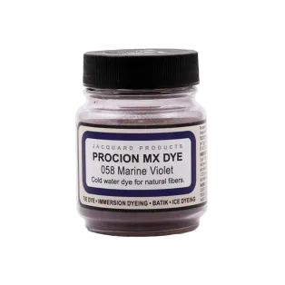 JACQUARD Procion MX Dye 0.66oz #1058 MARINE VIOLET / Fioletowomorski barwnik do tkanin z naturalnych włókien roślinnych (celulozowych)