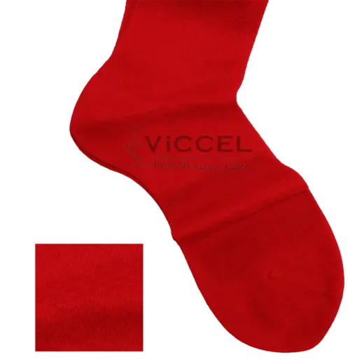 VICCEL / CELCHUK Socks Fish Skin Textured Scarlet Red - Luksusowe skarpety