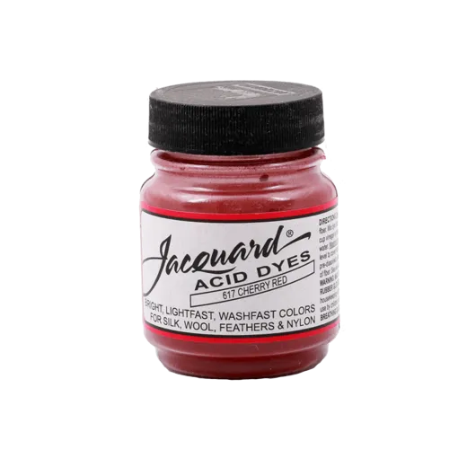 JACQUARD Acid Dye 0.5oz #617 CHERRY RED / WIŚNIOWOCZERWONY barwnik kwasowy do wełny, jedwabiu i piór