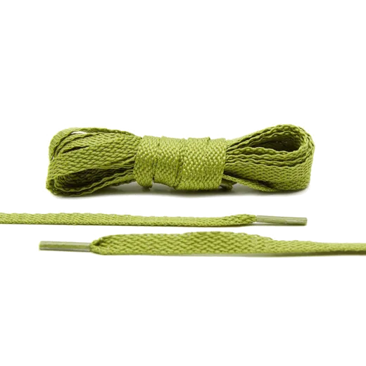 Oliwkowe sznurowadła płaskie do butów Air Jordan, vans. Sznurówki do customizacji sneakersów - nike, adidas, vans