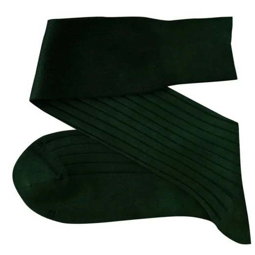 VICCEL / CELCHUK Socks Solid Clemetsen Green Cotton - Luksusowe skarpetki 
