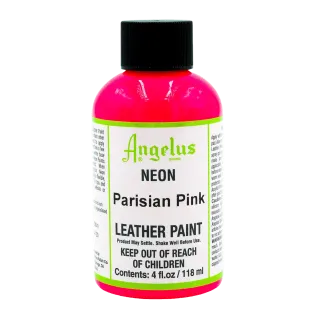 ANGELUS Acrylic Leather Paint Neon 4oz #123 PARISIAN PINK / RÓŻOWA neonowa farba akrylowa UV do malowania Sneakersów i Jeansu