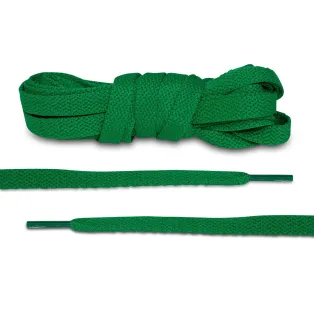 LACE LAB JORDAN 1 Laces 8mm Kelly Green / Zielone płaskie sznurowadła do butów