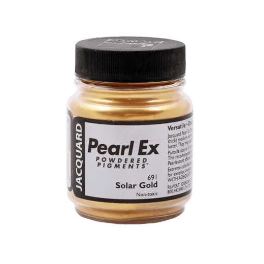JACQUARD Pearl EX Powdered Metallic Pigments 0.5oz #691 SOLAR GOLD / Słonecznozłote metaliczne i perłowe pigmenty w proszku do rękodzieła