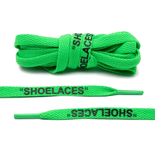 Neonowe zielone sznurowadła Lace Lab. Sznurówki do customizacji sneakersów - nike, off-white