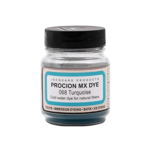 JACQUARD Procion MX Dye 0.66oz #1068 TURQUOISE / Turkusowy barwnik do tkanin z naturalnych włókien roślinnych (celulozowych)