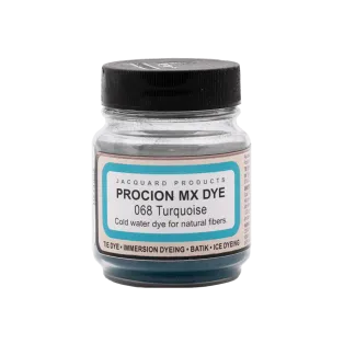JACQUARD Procion MX Dye 0.66oz #1068 TURQUOISE / Turkusowy barwnik do tkanin z naturalnych włókien roślinnych (celulozowych)