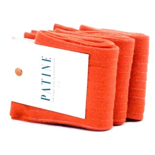 PATINE Socks PASH34 Orange & Cream / Pomarańczowe skarpety klasyczne z kremowymi wydzieleniami typu SHADOW