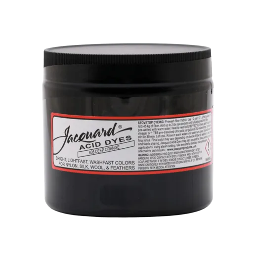 JACQUARD Acid Dye 8oz #606 DEEP ORANGE / GŁĘBOKOPOMARAŃCZOWY barwnik kwasowy do wełny, jedwabiu i piór