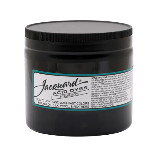 JACQUARD Acid Dye 8oz #647 AQUA TROPIC / TURKUSOWY barwnik kwasowy do wełny, jedwabiu i piór