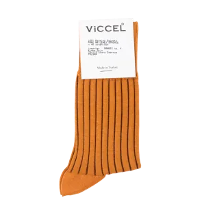 VICCEL Socks Shadow Stripe Mustard / Brown