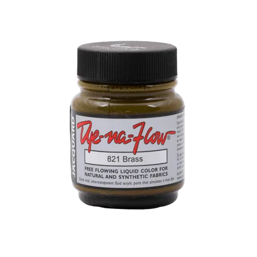 JACQUARD Dye-Na-Flow Paint 2.25oz #821 BRASS / MOSIĘŻNA płynna farba akrylowa do tkanin