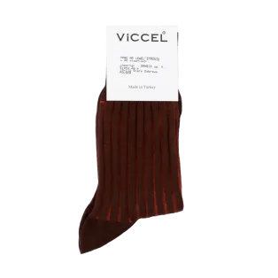 VICCEL / CELCHUK Socks Shadow Stripe Brown / Taba - Luksusowe skarpety