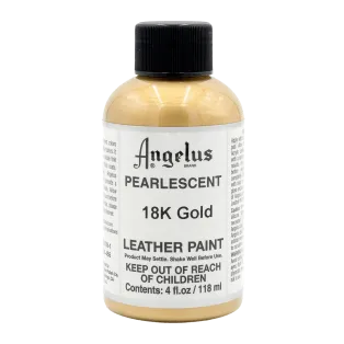 ANGELUS Acrylic Leather Paint Pearlescent 4oz #455 18K GOLD / ZŁOTA perłowa farba akrylowa do malowania Sneakersów i Jeansu