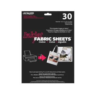 JACQUARD INKJET Fabric Cotton 30pcs set / Zestaw 30 arkuszy tkaniny bawełnianej do druku atramentowego