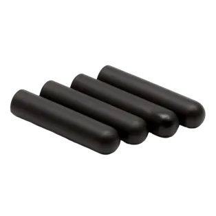 LACE LAB Bullet metal aglets flat black set / Czarne metalowe końcówki do sznurowadeł