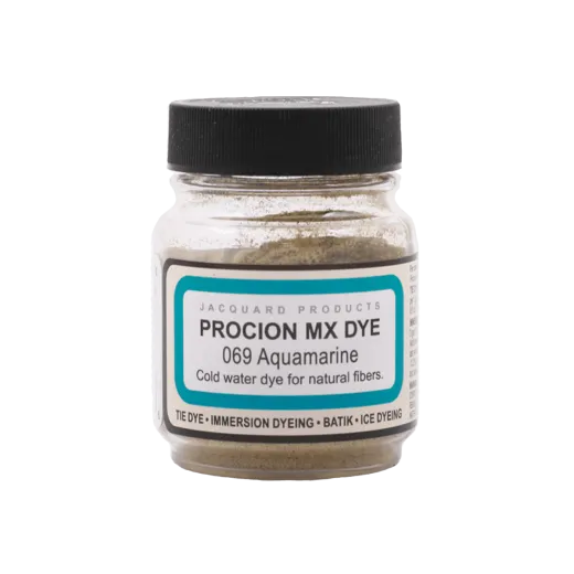 JACQUARD Procion MX Dye 0.66oz #1069 AQUA MARINE / Akwamarynowy barwnik do tkanin z naturalnych włókien roślinnych (celulozowych)