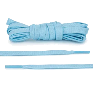 LACE LAB DUNK Replacement Laces 8mm Carolina Blue / Błękitne płaskie sznurówki do Sneakersów