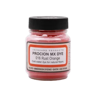 JACQUARD Procion MX Dye 0.66oz #1016 RUST ORANGE / Rdzawopomarańczowy barwnik do tkanin z naturalnych włókien roślinnych (celulozowych)