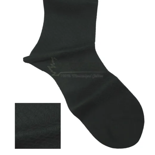 VICCEL / CELCHUK Socks Fish Skin Textured Forest Green - Luksusowe skarpety