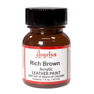 ANGELUS Acrylic Leather Paint Standard 1oz RICH BROWN / BRĄZOWA farba akrylowa do malowania Sneakersów i Jeansu