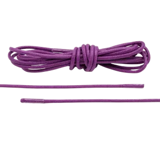 LACE LAB Waxed Shoe Laces 2.5mm Violet / Fioletowe okrągłe woskowane sznurowadła do butów