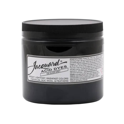 JACQUARD Acid Dye 8oz #638 SILVER GREY / SREBRNOSZARY barwnik kwasowy do wełny, jedwabiu i piór