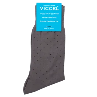 VICCEL / CELCHUK Socks Pindot Gray / Black - Luksusowe skarpety