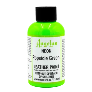 ANGELUS Acrylic Leather Paint Neon 4oz #126 POPSICLE GREEN / JASNOZIELONA neonowa farba akrylowa UV do malowania Sneakersów i Jeansu