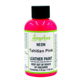 ANGELUS Acrylic Leather Paint Neon 4oz #121 TAHITIAN PINK / RÓŻOWA neonowa farba akrylowa UV do malowania Sneakersów i Jeansu
