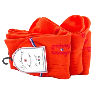 LCF Men Knee Socks BASTILLE Orange / Luksusowe podkolanówki