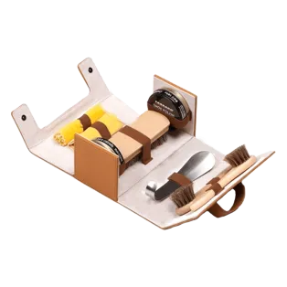 TARRAGO Kit Shoe Care Travel Light Brown - zestaw