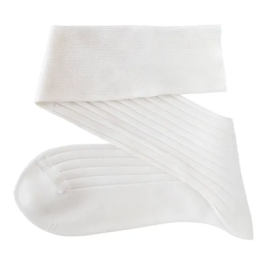 VICCEL / CELCHUK Socks Solid White Cotton - Luksusowe skarpetki