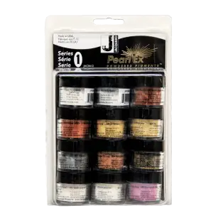 JACQUARD Pearl EX Powdered Metallic Pigments Serie 1 Kit 12x 0.11oz / Zestaw metalicznych pigmentów w proszku do rękodzieła