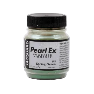 JACQUARD Pearl EX Powdered Metallic Pigments 0.5oz #685 SPRING GREEN / Zielone metaliczne i perłowe pigmenty w proszku do rękodzieła