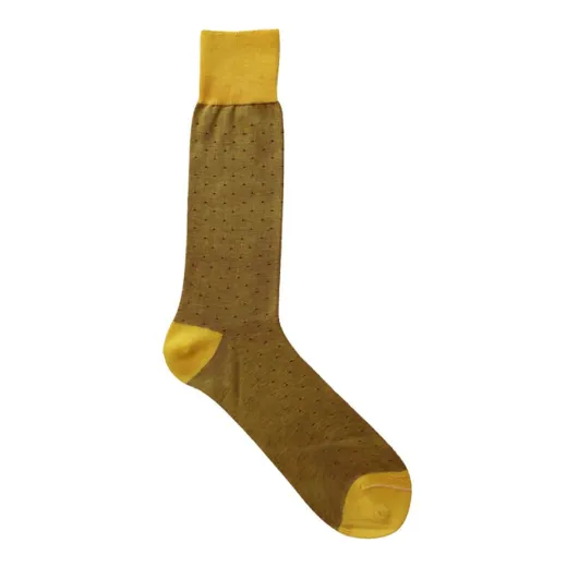VICCEL / CELCHUK Socks Pindot Yellow / Red - Luksusowe skarpetki