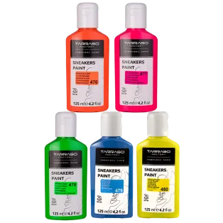 TARRAGO SNEAKERS Paint Set 22 Fluor Colors 3x125ml - Zestaw farb akrylowych UV do customizacji Sneakersów i odzieży