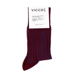 VICCEL Socks Shadow Stripe Burgundy / Royal Blue