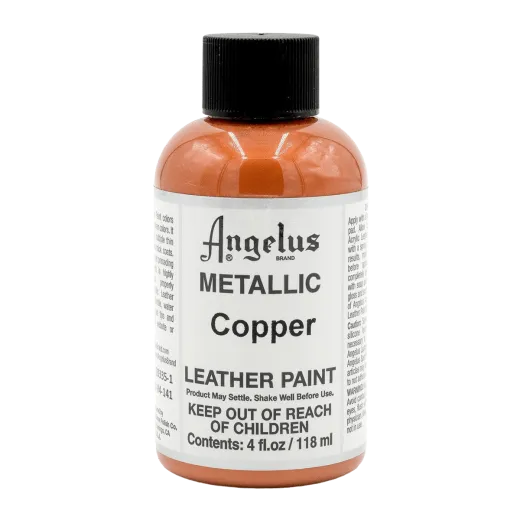 ANGELUS Acrylic Leather Paint Metallic 4oz #141 COPPER / MIEDZIANA metaliczna farba akrylowa do malowania Sneakersów i Jeansu
