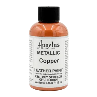 ANGELUS Acrylic Leather Paint Metallic 4oz #141 COPPER / MIEDZIANA metaliczna farba akrylowa do malowania Sneakersów i Jeansu