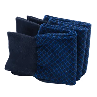 PATINE Socks Fishnet Navy Blue / Royal Blue - Luksusowe skarpety