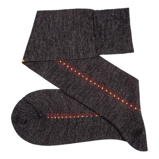 siwe eleganckie podkolanówki męskie welniane viccel knee socks anthracite merino wool