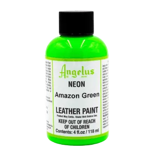 ANGELUS Acrylic Leather Paint Neon 4oz #125 AMAZON GREEN / ZIELONA neonowa farba akrylowa UV do malowania Sneakersów i Jeansu