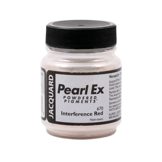 JACQUARD Pearl EX Powdered Interference Pigments 0.5oz #670 RED / Czerwony opalizujący pigment proszkowy do rękodzieła